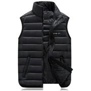 Mùa thu đông mới giản dị xuống áo vest cotton cộng với phân bón XL không tay áo vest nam gió vest ấm áp
