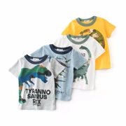 Quần áo trẻ em Hàn Quốc Quần áo trẻ em 2019 bé trai mùa hè Áo thun tay ngắn Trẻ em khủng long mới Áo sơ mi nửa tay - Áo thun