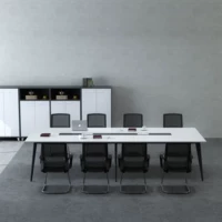 Bàn ghế văn phòng hội nghị bàn dài đơn giản hiện đại họp hình chữ nhật để thảo luận về kết hợp nội thất văn phòng - Nội thất văn phòng ghế xếp văn phòng