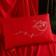 Hôn lễ lớn màu đỏ bông lõi gối một đôi lông nhung bộ đồ giường của hồi môn đám cưới mới lễ hội món quà để gửi túi xách