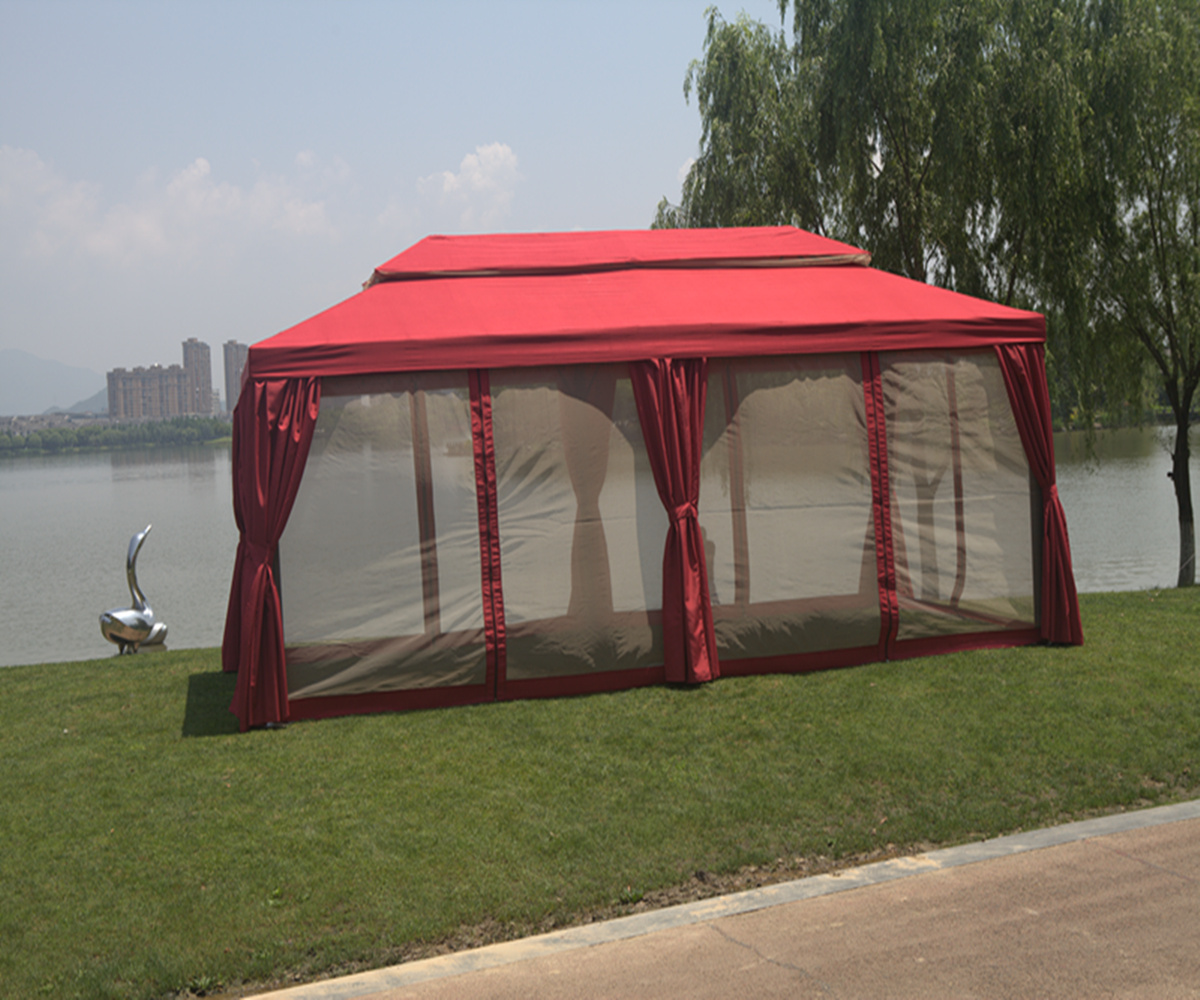 3X6m Luxury Wine Red (Including Double Curtains)Rome Tent outdoors pavilion commercial Tent garden villa courtyard Awning outdoor automobile Canopy Wedding