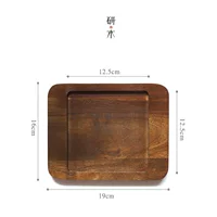 Nhật Bản gỗ pallet Gỗ keo hình chữ nhật rắn tấm gỗ đĩa chén khay tròn bánh ngọt tấm tấm - Tấm khay tra dep