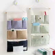 Đầu giường túi lưu trữ túi lưu trữ nhiều lớp treo tường bông tủ quần áo phòng ngủ vải phòng đơn giản cửa hàng - Trang chủ