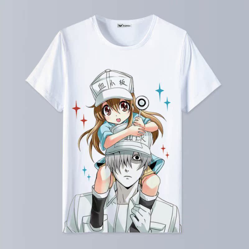 【12】Working cell platelet white blood cell Cells cos clothing clothes quadratic element Animation surrounding Short sleeve T-shirt