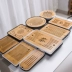 khay trà khảm ốc Kung Fu trà khay trà hộ gia đình đơn giản hình chữ nhật tròn phong cách Nhật Bản tre lưu trữ nước di động thoát khay trà khay đựng mứt tết bằng gỗ khay gỗ bàn trà Khay gỗ
