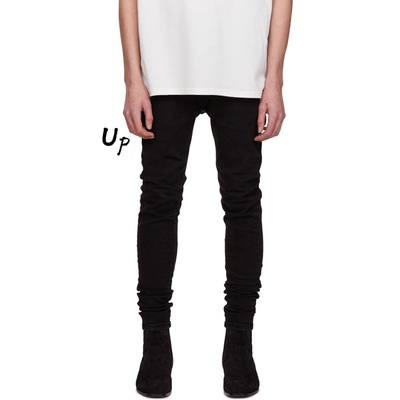 No Leather Holes, No LettersRepresent Knife cutting Embroidery cowboy Versatile Casual pants hole High street male Little feet Self cultivation Jeans FOG