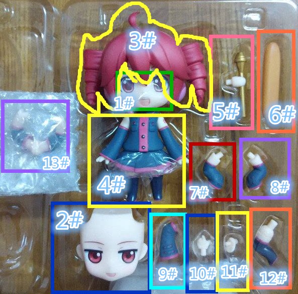 Фигурка GSC 569 VOCALOID UTAU Teto, специальная классическая с множеством сменных частей