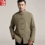 Dalu Pure cotton Kiểu Trung Quốc dài ngang vai Tang nam áo dày phần trung thu mùa đông và trang phục dân tộc quần baggy nam
