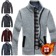 Đặc biệt hàng ngày mùa thu và mùa đông nam áo len dày cao cổ áo len cộng với nhung ấm áo len áo dây kéo cardigan áo len