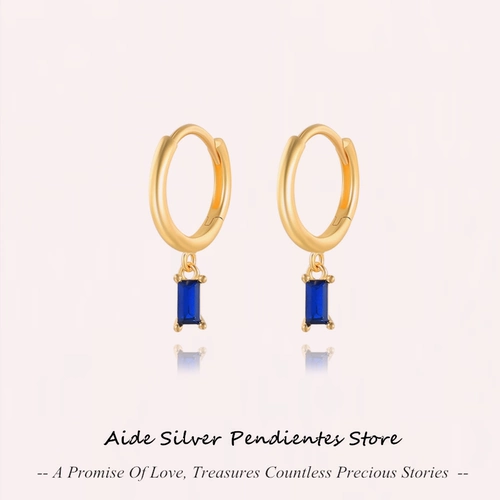 2024 Новые серьги с стерлингом серебряным синим французским хлебом