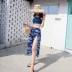 Xiaojin 2019 thời trang áo tắm mới nữ cảm giác Slim bikini nhỏ phẳng váy áo tắm ba mảnh - Bikinis thoi trang ao tam Bikinis