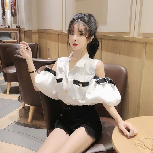 Летняя модная дизайнерская приталенная рубашка, 2020, популярно в интернете, тренд сезона, оверсайз