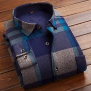 Mùa thu và mùa đông áo ấm cộng với đồ lót nhung dày cho nam trung niên áo cotton dài tay gửi bố.