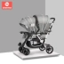 Shenma đứa con thứ hai đi xe đẩy đôi nhân tạo lớn và nhỏ bé sinh đôi ngồi nằm xe đẩy gấp - Xe đẩy / Đi bộ Xe đẩy / Đi bộ