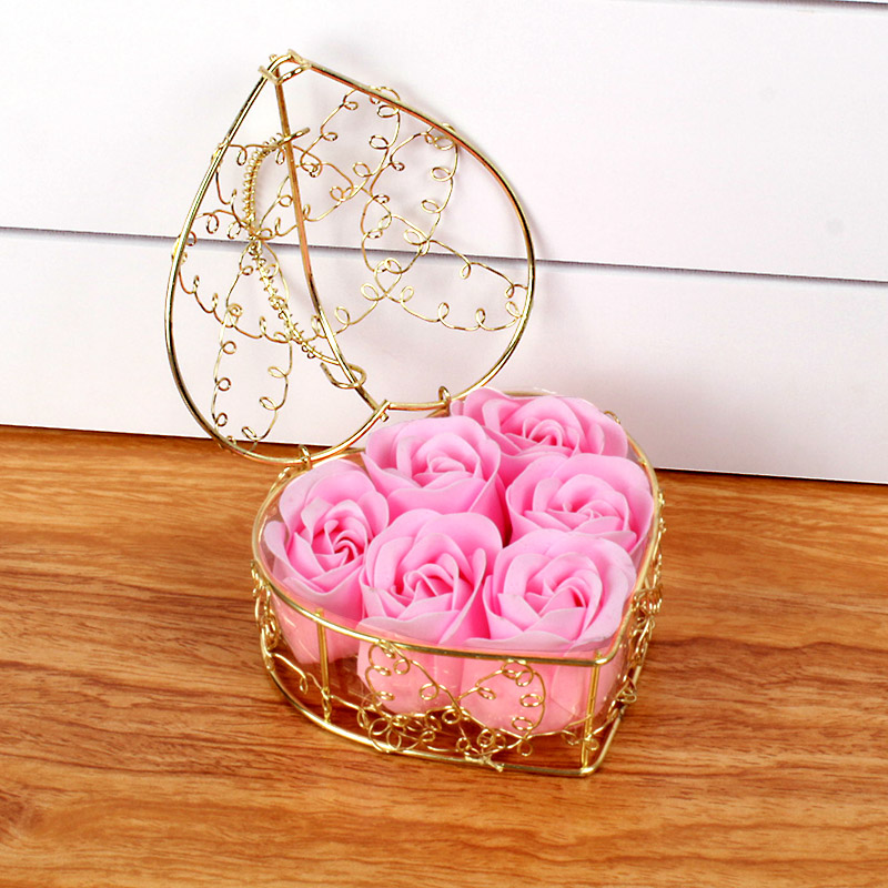PinkMother's Day practical Small gift To Mom pleasantly surprised gift Opening Activity supplies Casual gift rose Soap flower
