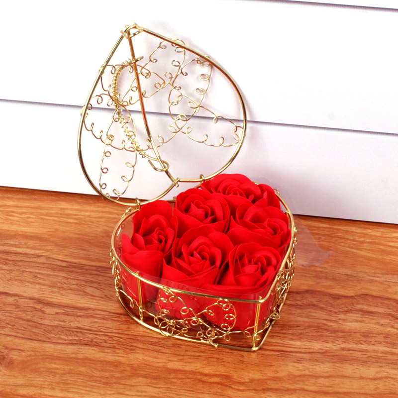RedMother's Day practical Small gift To Mom pleasantly surprised gift Opening Activity supplies Casual gift rose Soap flower