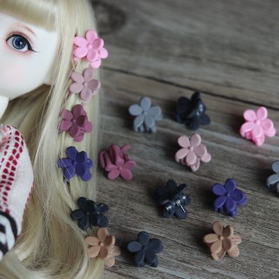 taobao agent BJD small cloth salon baby uses cute colorful candy color flower small flower small clip mini hairpin hair clip