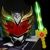 Светящиеся воины красный+звуковой меч желтый