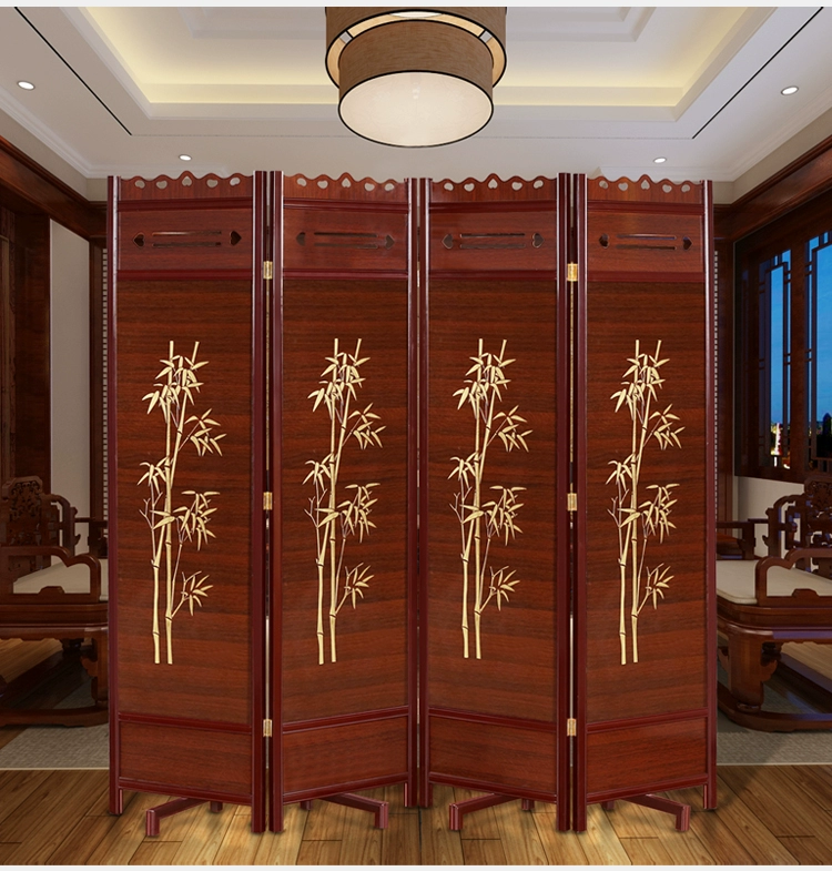 Tùy chỉnh 
            gỗ rắn gấp màn hình di động màn hình khách sạn phân vùng văn phòng lối vào nhà phân vùng màn hình cổ Trung Quốc bình phong gỗ phòng khách 