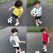 Trai bóng đá quần áo phù hợp với mùa hè đào tạo nhanh chóng làm khô World Cup trẻ em nhỏ của quần áo cậu bé bé thể thao phù hợp với jersey