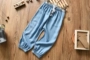 Trẻ em mỏng jeans mềm 2018 mùa hè mới trai Tiansi cotton muỗi quần trong lớn của trẻ em bảy điểm cây ra hoa quần sooc bò bé trai