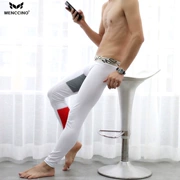 男 秋秋 Cotton màu eo thấp thời trang gợi cảm bó sát phần mỏng quần ấm quần legging đơn thanh niên