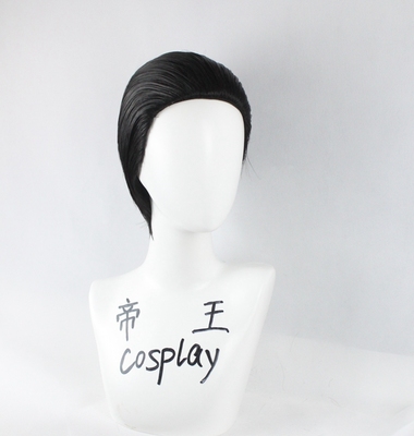 taobao agent Emperor cosplay wigs cos gambler Chow Yun Hair head black custom fake hair