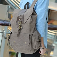 Вместительный и большой мужской тканевый ретро школьный рюкзак для отдыха в английском стиле для путешествий, простой и элегантный дизайн
