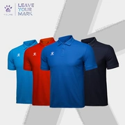 Calme ngắn tay áo polo nam Slim mồ hôi thấm casual đồ thể thao kích thước lớn loose bóng đá t-shirt