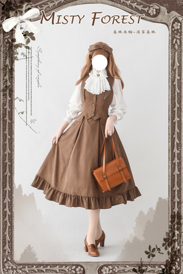 taobao agent Demi-season elegant retro classic skirt, vest, shirt, Lolita style
