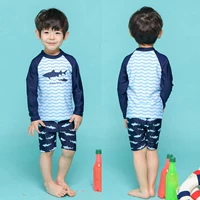 Đồ bơi trẻ em Hàn Quốc cho bé trai chia tay áo dài dễ thương Đồ bơi chống nắng hot boy đồ bơi bé trai lớn - Đồ bơi trẻ em bộ đồ bơi nàng tiên cá