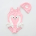 Áo tắm cho trẻ em Flamingo Simi Tình yêu Ins Áo tắm cho cha mẹ và trẻ em White Swan Áo tắm cho trẻ em Áo tắm Xiêm đồ bơi tay dài cho bé gái Bộ đồ bơi của Kid