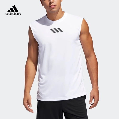Adidas, мужская майка для спортзала, быстросохнущая дышащая футболка для тренировок без рукавов, в обтяжку, для бега