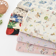 Bột nhỏ Nhật Bản nhập khẩu chất liệu cotton lanh vải hoạt hình DIY DIY quần áo váy quần áo vải sofa khăn trải bàn