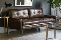 Скандинавский импортный кожаный современный сельский диван, воловья кожа