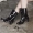 Trong mưa bảo hiểm lao động sạch sẽ bột màu đen điểm dày giày cao gót giày mưa giày nữ trượt về nhà giày đi mưa native