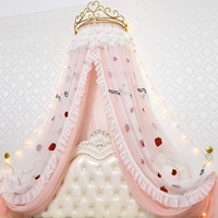 Милое украшение для принцессы для кровати, штора, потолочная клубника, москитная сетка
