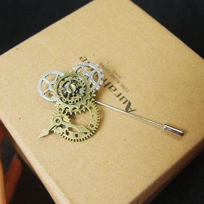 taobao agent Retro mechanical brooch with gears, punk style, Lolita style