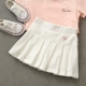 1743 Истоновая белая вышивка любовная плиссированная юбка