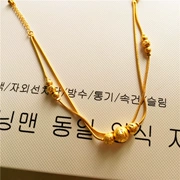 Euro tệ vàng chuyển hạt vòng chân nữ Nhật Bản và Hàn Quốc giả vàng fine rắn xương có thể điều chỉnh thời trang đồ trang sức hoang dã không phai