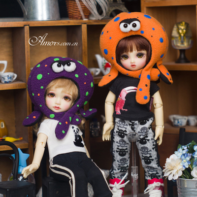 taobao agent BJD doll clothing 6 -point size Holala men and women's clothes six points hot SD doll hat Amors octopus hat