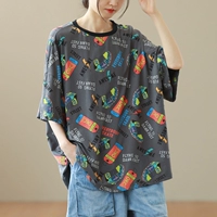 Модный универсальный летний шарф с буквами, универсальная футболка с коротким рукавом, круглый воротник, по фигуре