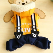 Quần áo thú cưng Quần áo Teddy quần áo chó mùa thu và mùa đông chó con chó sữa ấm quần áo bốn chân quần sô cô la - Quần áo & phụ kiện thú cưng