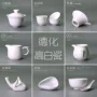 Cổ điển chất lượng cao Đức Hoa trắng sứ cao cấp Bộ trà Kung Fu bao gồm bát công bằng tách trà biển tách trà tách trà lọc ấm ủ trà