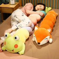 Подушка для сна, плюшевая игрушка, тряпичная кукла, гусеница, лиса, енот