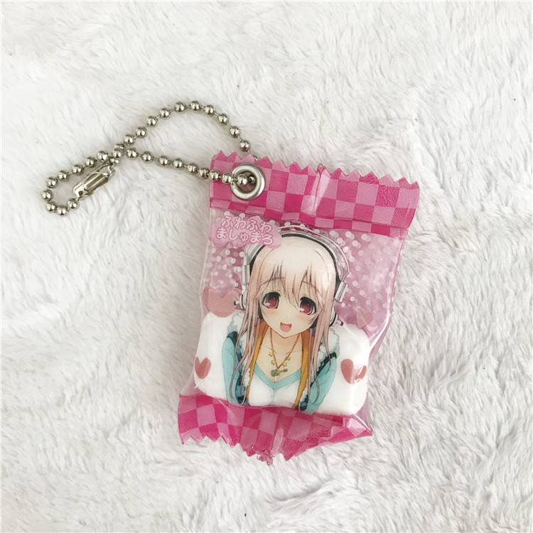 Super Sony AJapanese version bulk cargo Super Sonico  Garage Kit Fuji see bell Version Q spun sugar phone chain Rubber Pendant Pendant