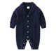 Baby jumpsuit dệt kim 2019 thu đông nam nữ em bé harem lapel twist áo len trẻ sơ sinh ấm áp phù hợp với leo núi - Áo liền quần