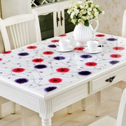 Màu hoa kẹp kính mềm PVC hình nền không thấm nước chống dầu chống nóng bảng pad cà phê mat nhựa bảng mat tấm pha lê - Khăn trải bàn