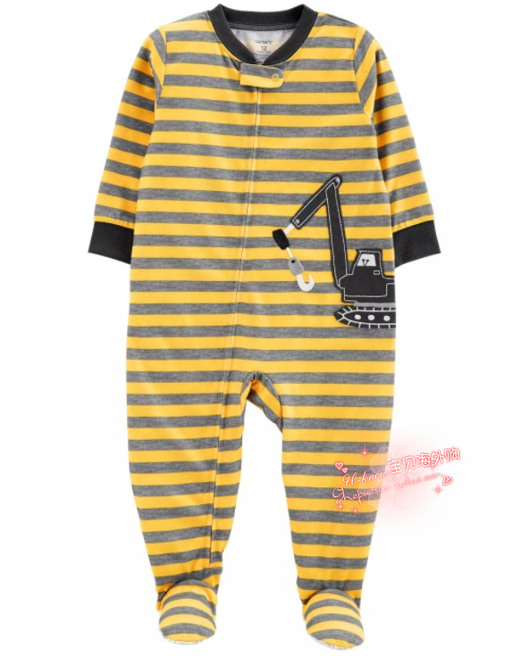 Yellowgoods in stock U.S.A carter " s pure cotton men and women baby Long sleeve Wrap foot Conjoined body Ha Yi needing to be done Sleeping bag Thin