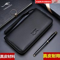 Цепочка с молнией, черная сумка с петлей на руку, из натуральной кожи